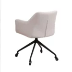 Stoel Isak op wielen polyester beige