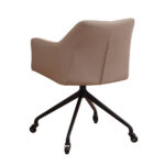 Stoel Isak op wielen polyester taupe