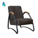 Fauteuil Ivy antraciet eco-leer