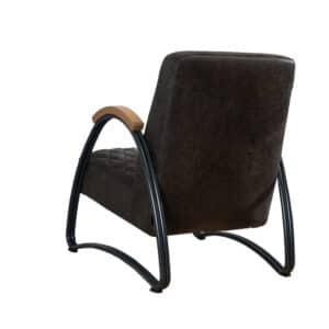Fauteuil Ivy antraciet eco-leer