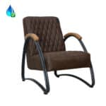 Fauteuil Ivy bruin eco-leer