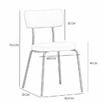 Stoel Lyon antraciet eco-leer