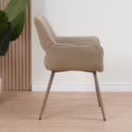 Stoel Olivia gerecycled polyester taupe