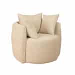 Fauteuil Ruby taupe boucle stof