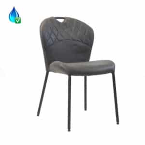 Stoel Fay eco-leer antraciet