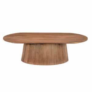 Ovale mangohouten salontafel Salvator 120 cm naturel