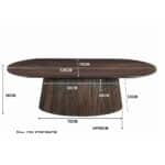 Ovale salontafel Salvator 120 cm mangohout