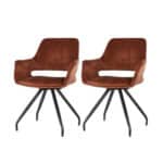 Stoel Capp velvet roest | set van 2