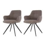 Stoel Doreen boucle bruin | set van 2