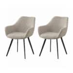 Stoel Luca boucle beige | set van 2