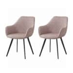 Stoel Luca boucle roze | set van 2