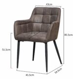 Stoel Bronco microvezel antraciet