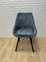 Eetkamerstoel Vive velvet blauw