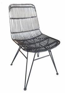 Stoel Brix rotan zwart