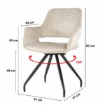 Stoel Capp velvet beige | set van 2