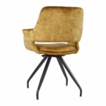 Stoel Capp velvet okergeel | set van 2