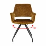 Stoel Capp velvet okergeel | set van 2