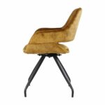 Stoel Capp velvet okergeel | set van 2