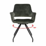 Stoel Capp velvet olijfgroen | set van 2