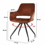 Stoel Capp velvet roest | set van 2