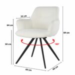 Stoel Doreen boucle wit | Set van 2