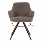 Stoel Doreen boucle bruin | set van 2