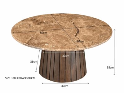Salontafel Empador marmer 80 cm