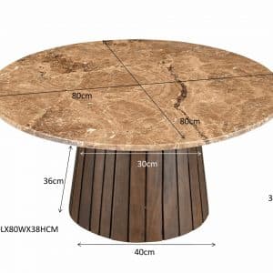 Salontafel Empador marmer 80 cm