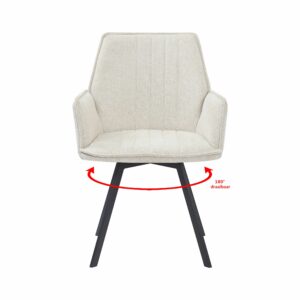 Stoel Louise stof beige