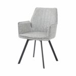 Stoel Louise stof grijs