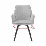 Stoel Louise stof grijs