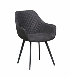 Stoel Luca microvezel antraciet | set van 2