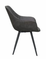 Stoel Luca microvezel antraciet | set van 2