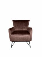 Fauteuil Noah velvet bruin