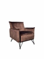 Fauteuil Noah velvet bruin