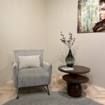 Fauteuil Noah stof grijs