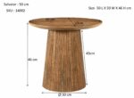 Ronde mangohouten salontafel Salvator 50 cm