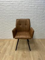 Eetkamerstoel Maddie cognac microvezel