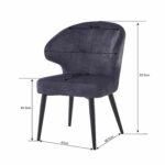 Stoel Donna velvet antraciet