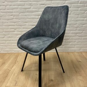 Eetkamerstoel Vive velvet blauw