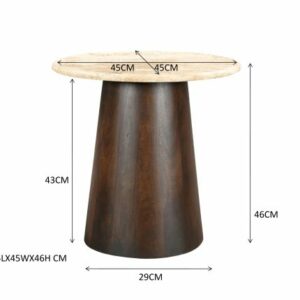 Salontafel rond Valentino 45 cm marmer