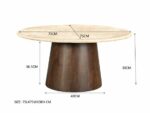 Ronde marmeren salontafel Valentino 75 cm