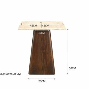 Marmeren salontafel Valentino 45 cm vierkant