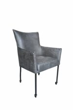 Stoel Valerie microvezel antraciet