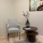 Stoel Valerie stof beige