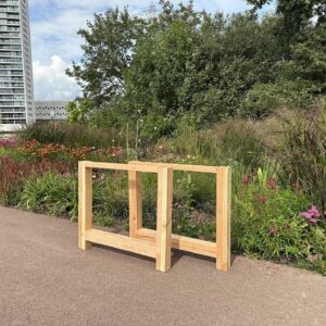 Douglashouten H poot smal tafel