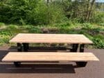 Douglashouten picknicktafel Diest met stalen W poten