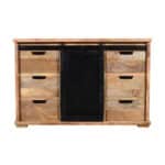 Mangohouten dressoir Ieper met lades en een schuifdeur