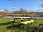 Douglashouten picknicktafel Luik met stalen frame