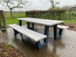 Douglashouten picknicktafel Diest met stalen W poten